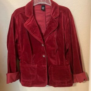 Red Casual Blazer